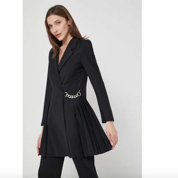 NEW Kooples black suit lady mini dress work outfit - Picture 1 of 5